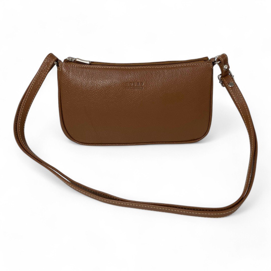 Bolsa Feminina Couro Legítimo Pequena Lisa Clutch Tiracolo - Imagem 40