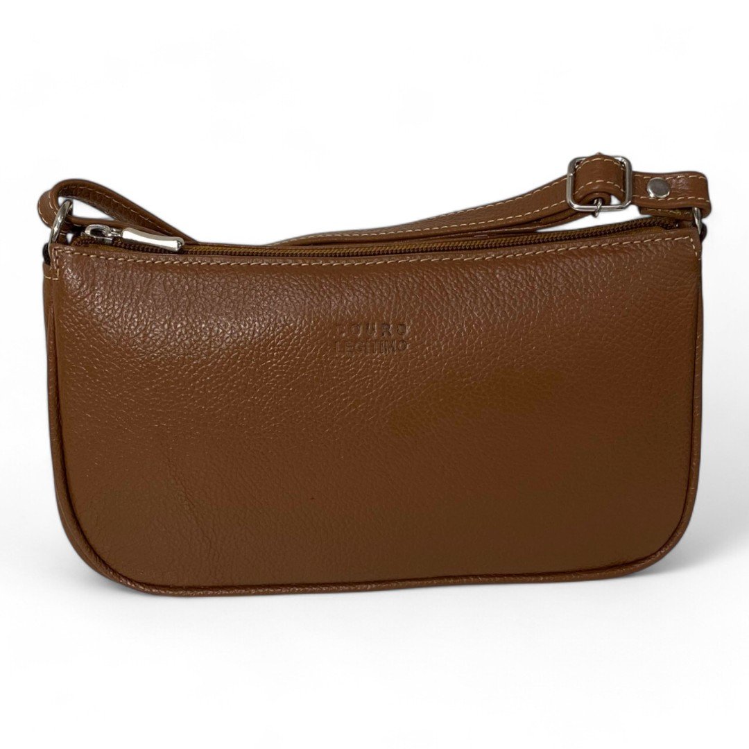 Bolsa Feminina Couro Legítimo Pequena Lisa Clutch Tiracolo - Imagem 39