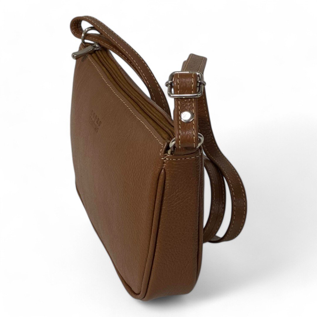 Bolsa Feminina Couro Legítimo Pequena Lisa Clutch Tiracolo - Imagem 38