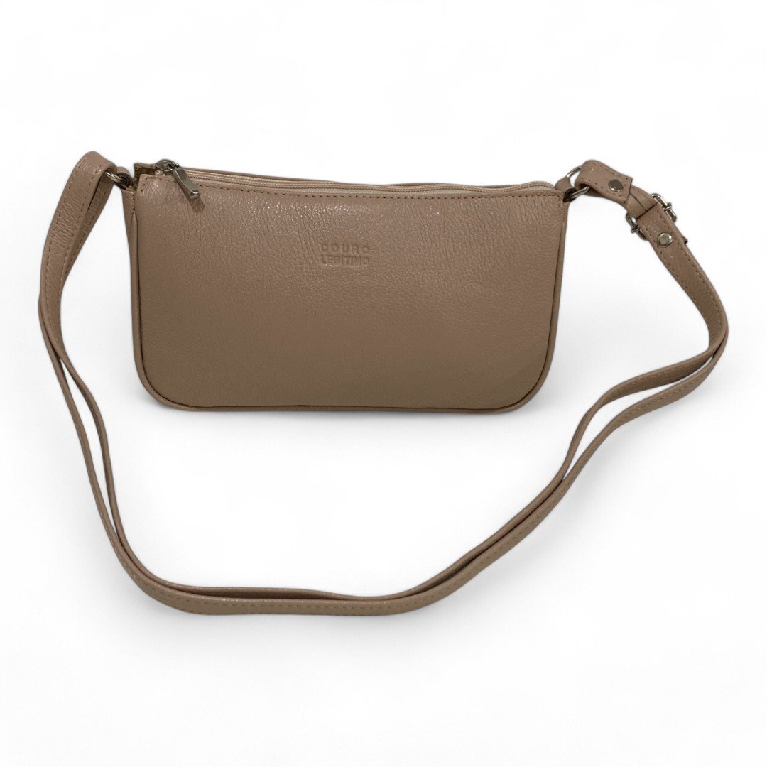 Bolsa Feminina Couro Legítimo Pequena Lisa Clutch Tiracolo - Imagem 29