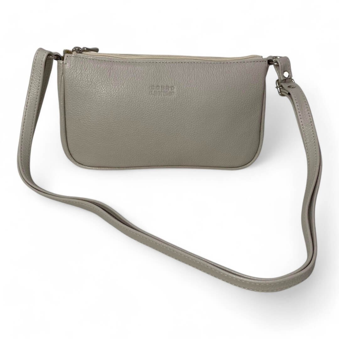 Bolsa Feminina Couro Legítimo Pequena Lisa Clutch Tiracolo - Imagem 25