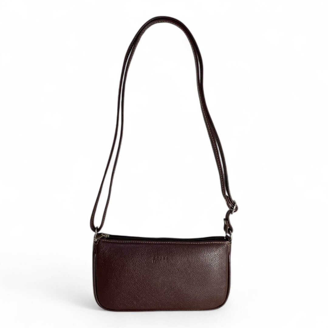 Bolsa Feminina Couro Legítimo Pequena Lisa Clutch Tiracolo - Imagem 20