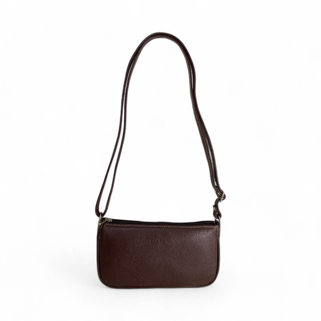 Bolsa Feminina Couro Legítimo Pequena Lisa Clutch Tiracolo - Imagem 35