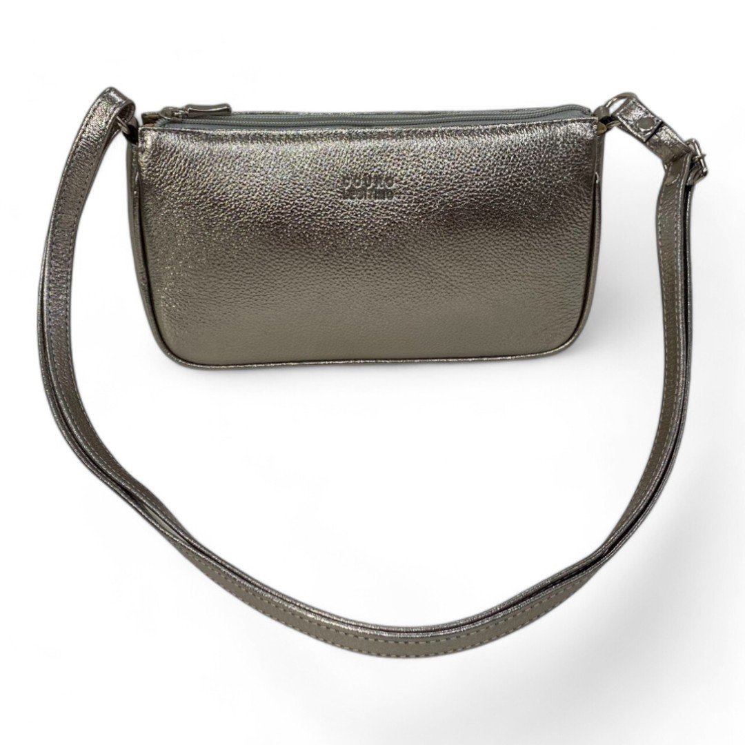 Bolsa Feminina Couro Legítimo Pequena Lisa Clutch Tiracolo - Imagem 51