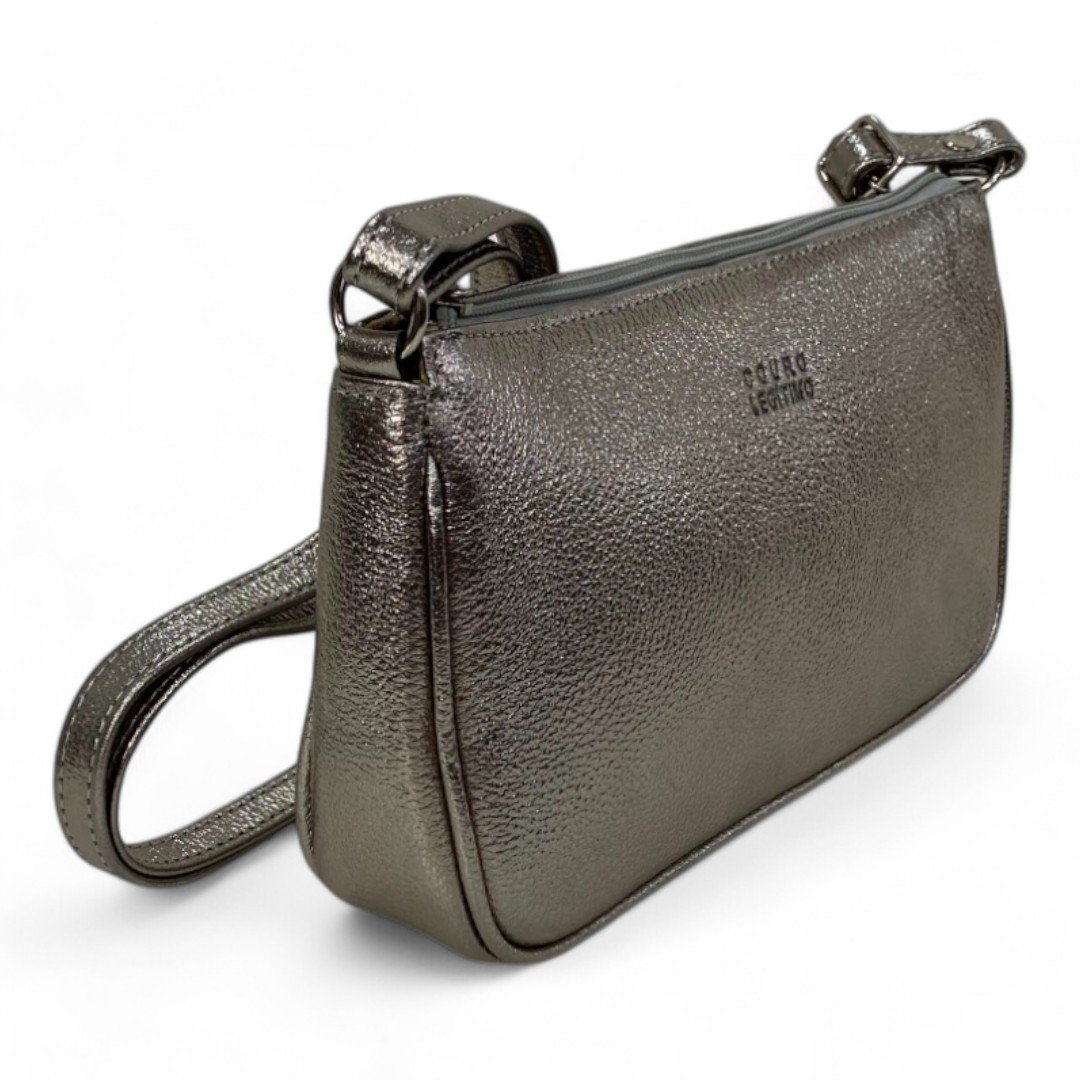 Bolsa Feminina Couro Legítimo Pequena Lisa Clutch Tiracolo - Imagem 52