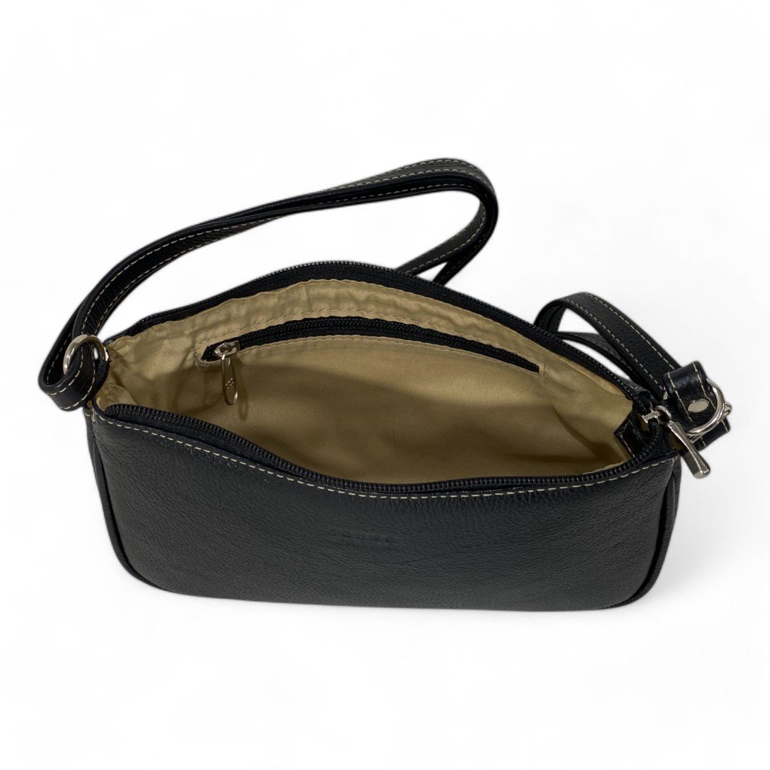 Bolsa Feminina Couro Legítimo Pequena Lisa Clutch Tiracolo - Imagem 48