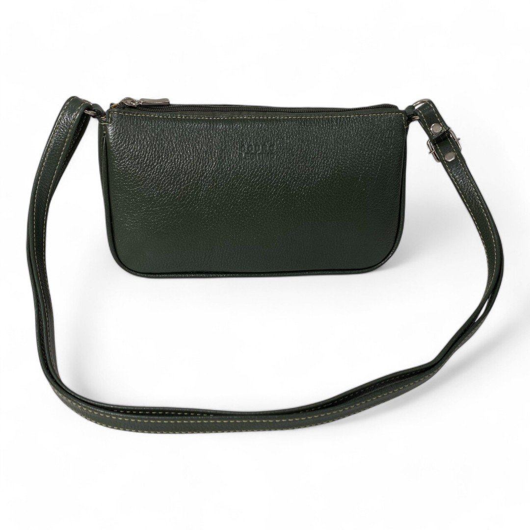 Bolsa Feminina Couro Legítimo Pequena Lisa Clutch Tiracolo - Imagem 14