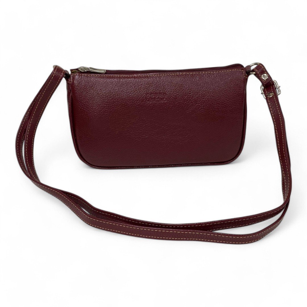 Bolsa Feminina Couro Legítimo Pequena Lisa Clutch Tiracolo - Imagem 10