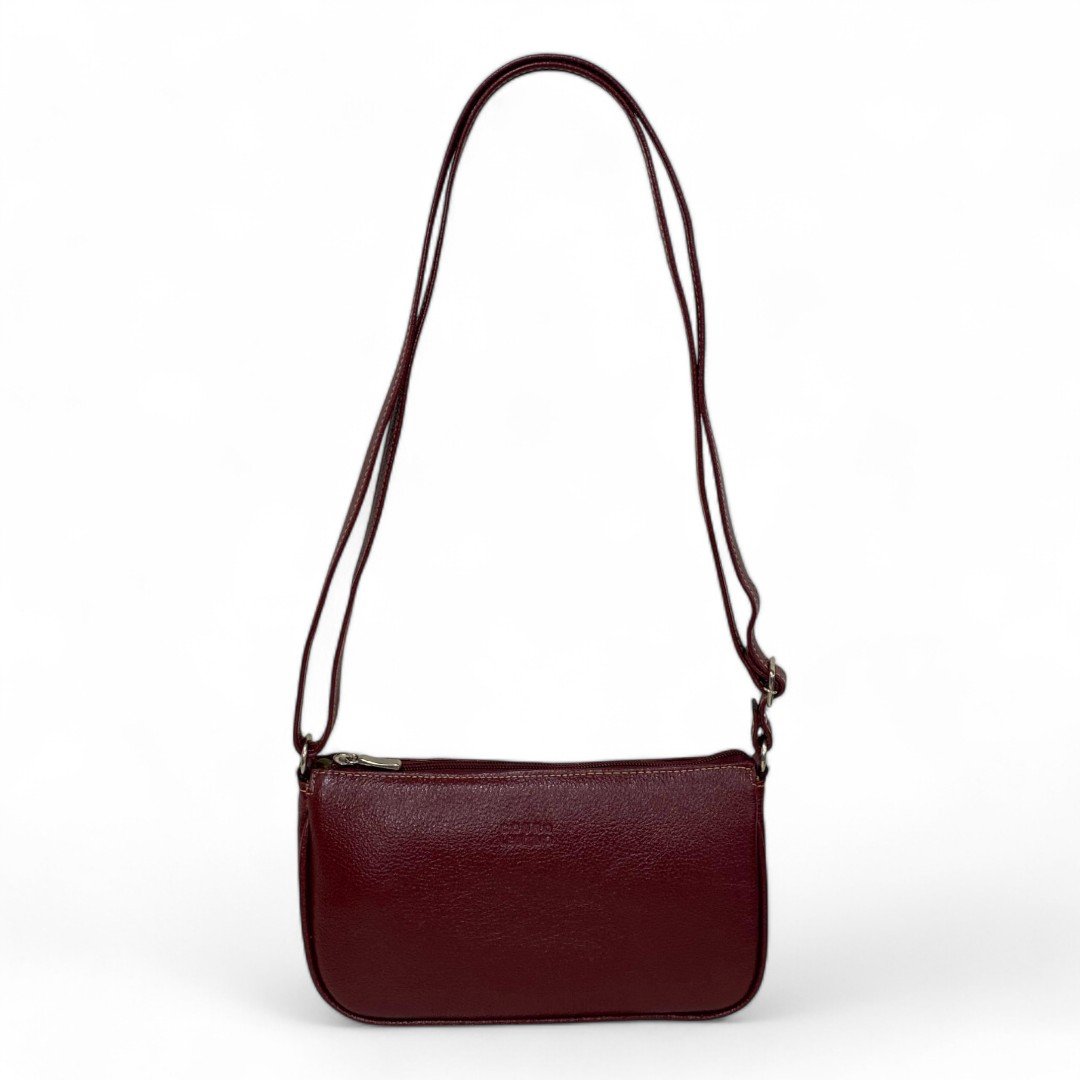 Bolsa Feminina Couro Legítimo Pequena Lisa Clutch Tiracolo - Imagem 6