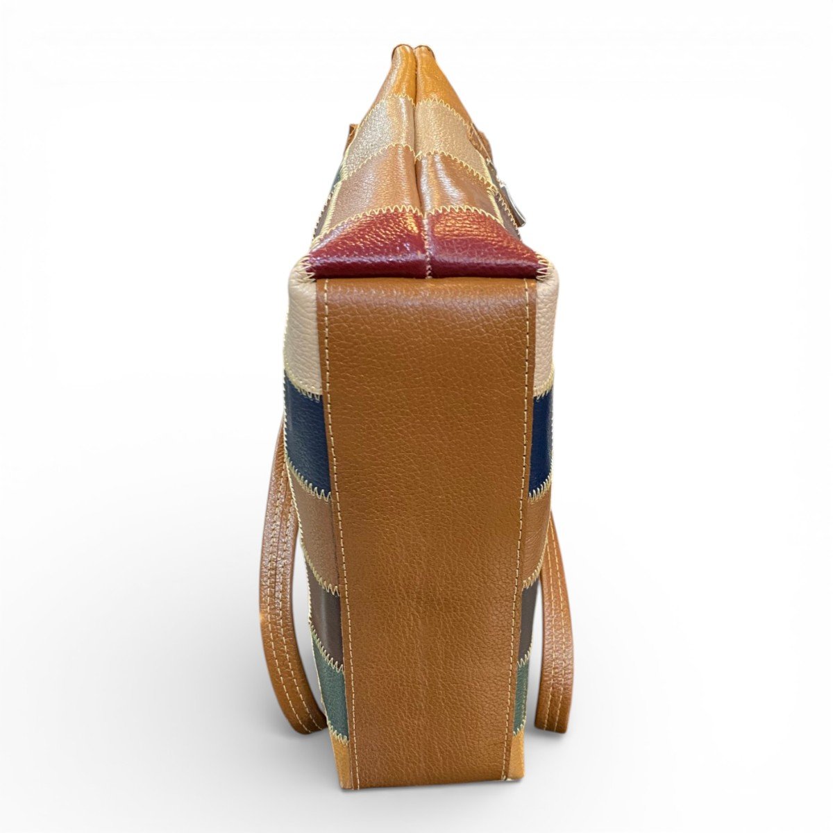 Bolsa Retalhos Couro Legitimo Feminina Ombro - Imagem 17