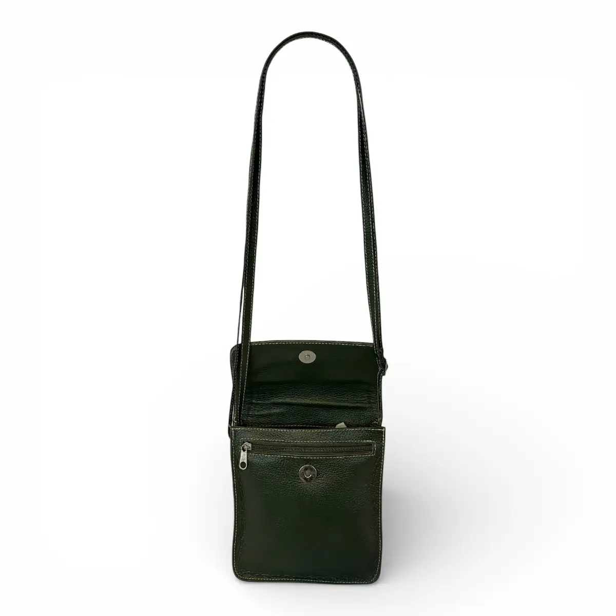 Bolsa Couro Transversal Feminina Tampa Porta Celular - Imagem 8