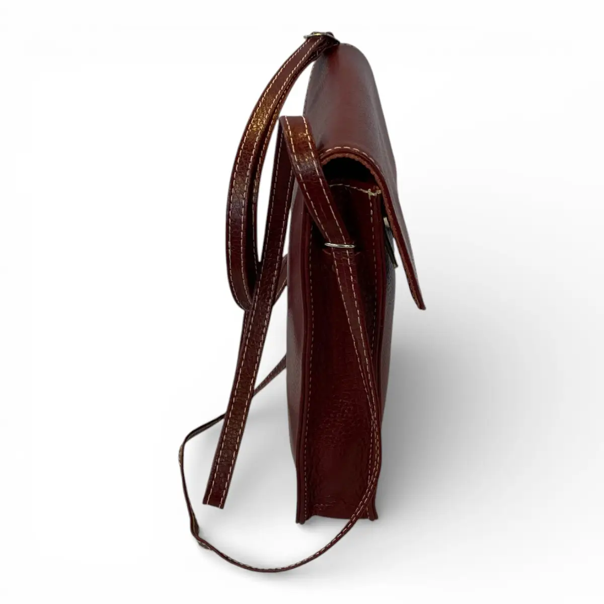 Bolsa Couro Transversal Feminina Tampa Porta Celular - Imagem 5