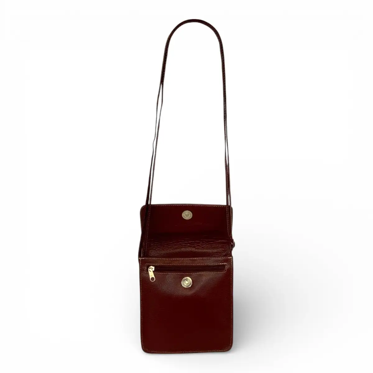Bolsa Couro Transversal Feminina Tampa Porta Celular - Imagem 2