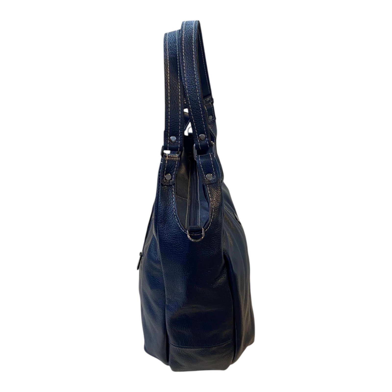 Bolsa Feminina Hobo Couro Legítimo Ombro E Transversal Luxo - Imagem 13