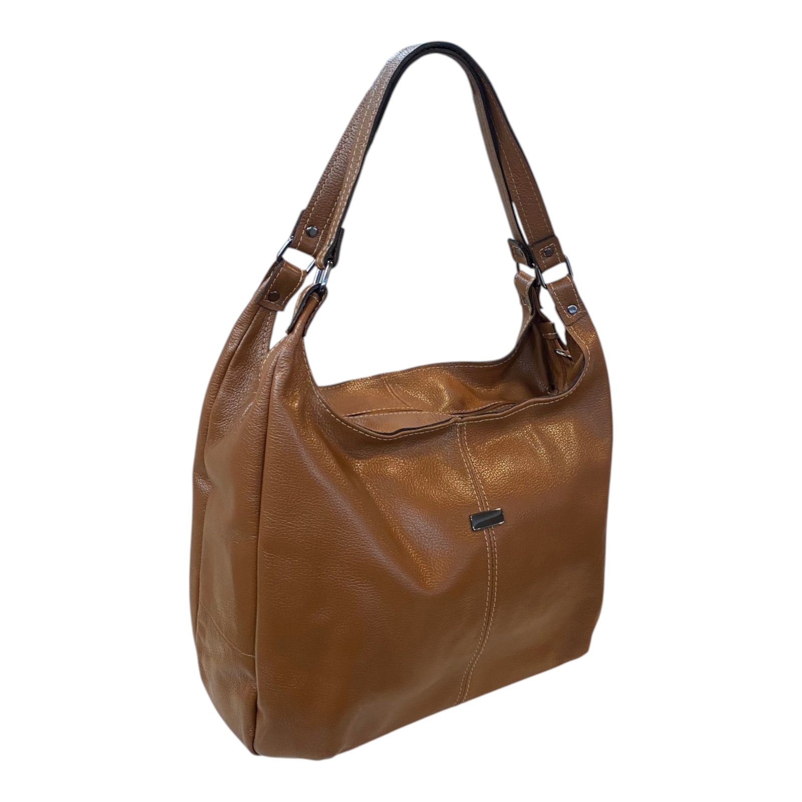 Bolsa Feminina Hobo Couro Legítimo Ombro E Transversal Luxo - Imagem 7