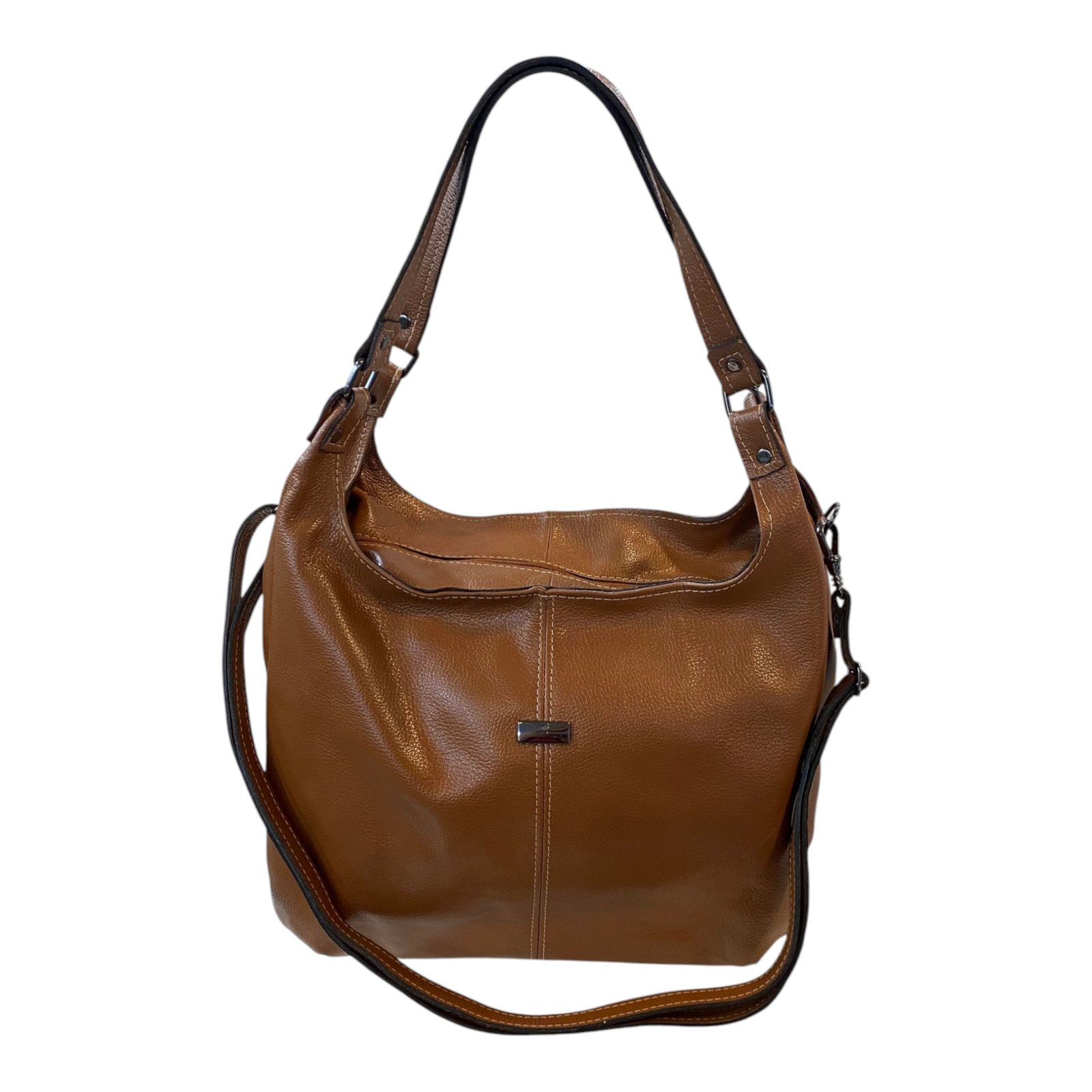 Bolsa Feminina Hobo Couro Legítimo Ombro E Transversal Luxo - Imagem 6