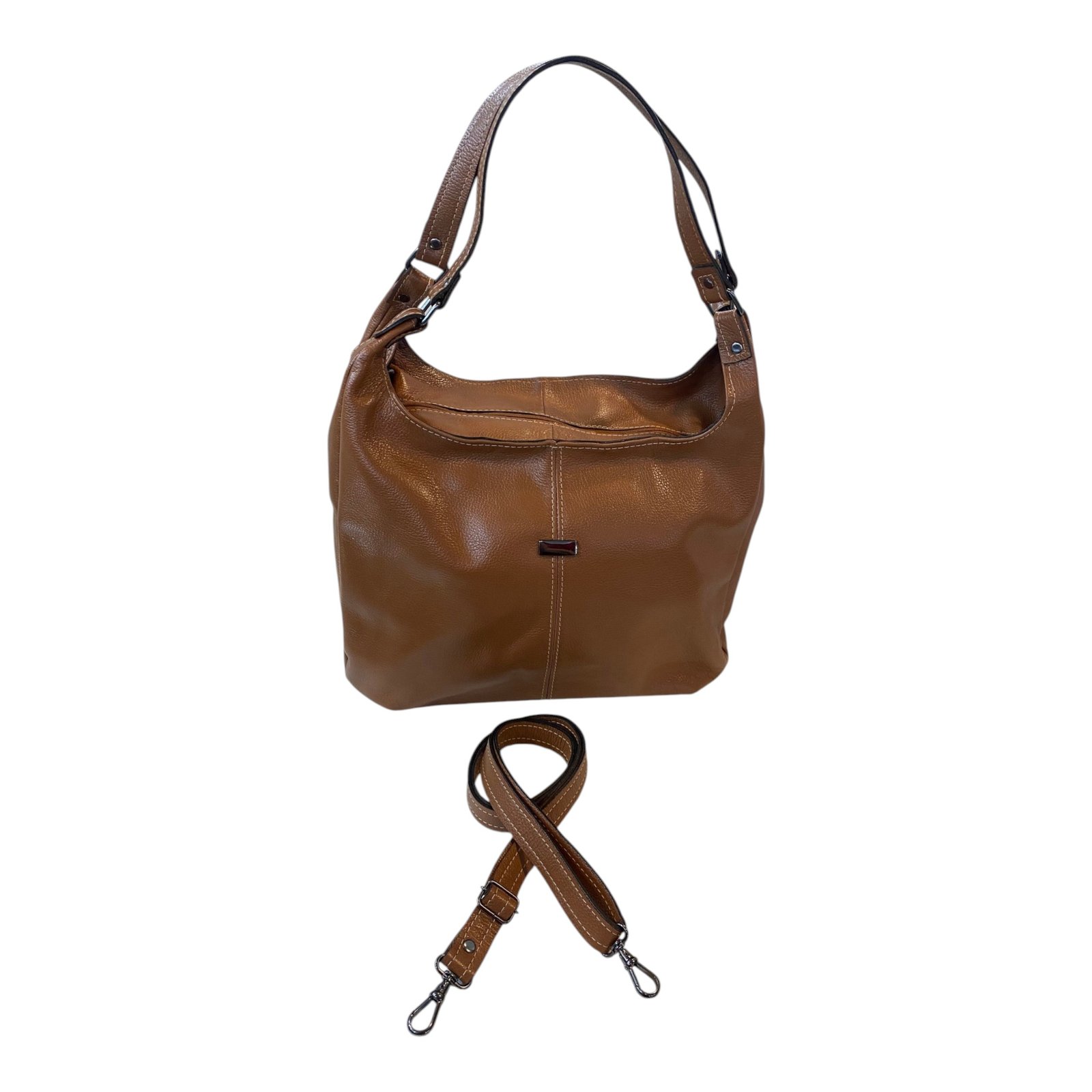 Bolsa Feminina Hobo Couro Legítimo Ombro E Transversal Luxo - Imagem 4