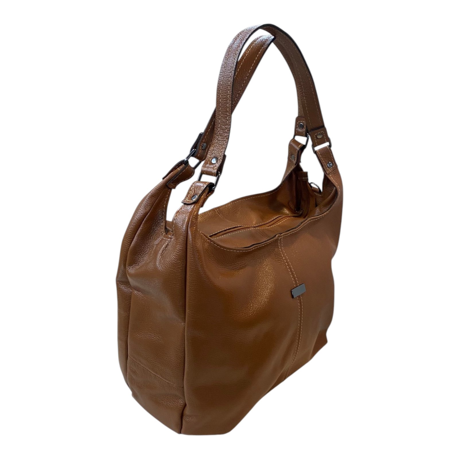 Bolsa Feminina Hobo Couro Legítimo Ombro E Transversal Luxo - Imagem 3