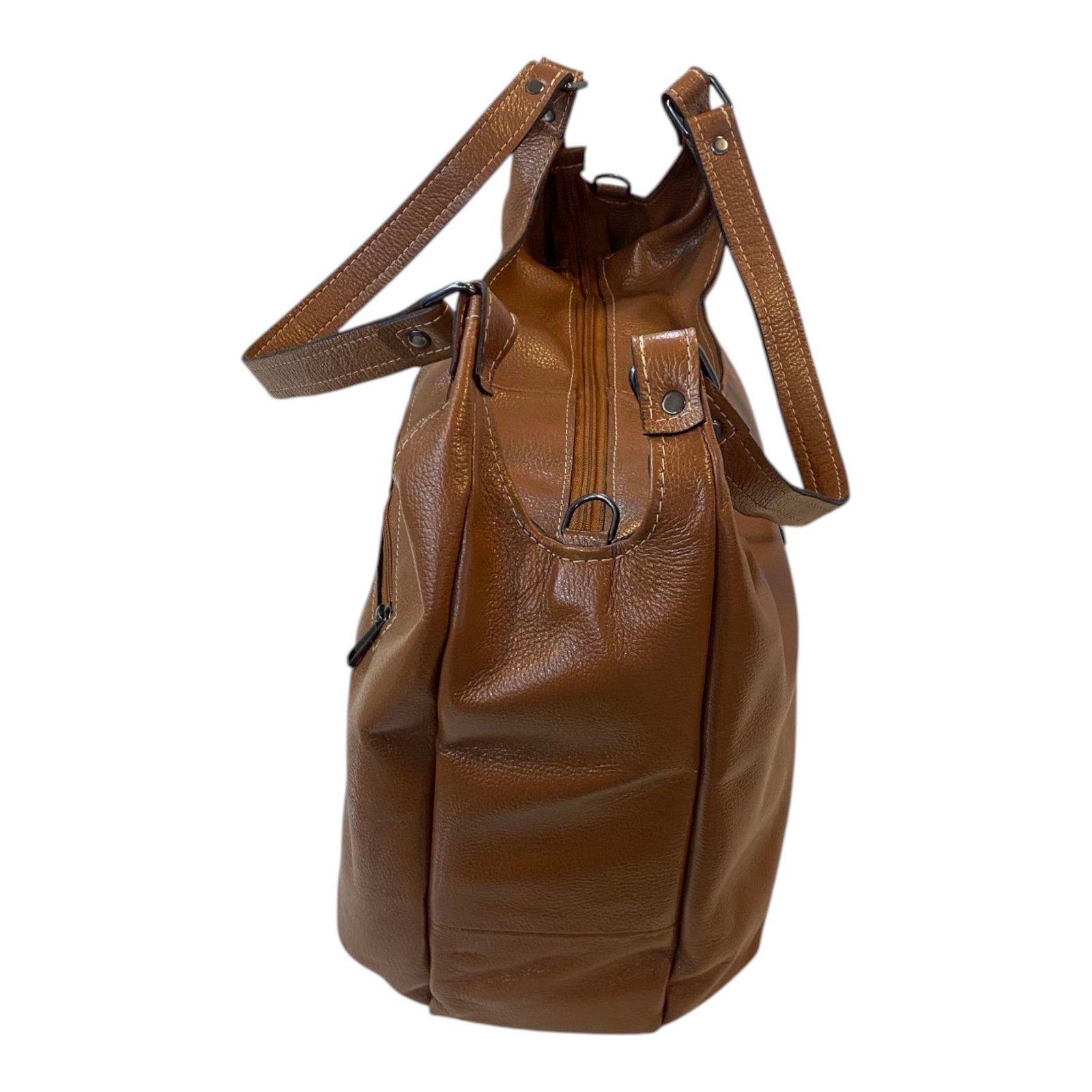 Bolsa Feminina Hobo Couro Legítimo Ombro E Transversal Luxo - Imagem 2