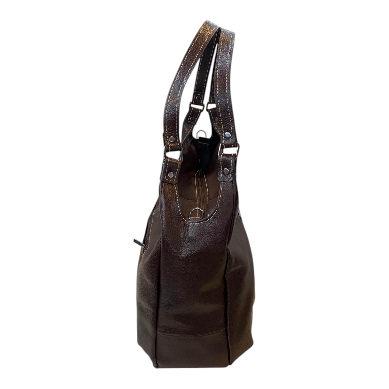Bolsa Feminina Hobo Couro Legítimo Ombro E Transversal Luxo - Imagem 46