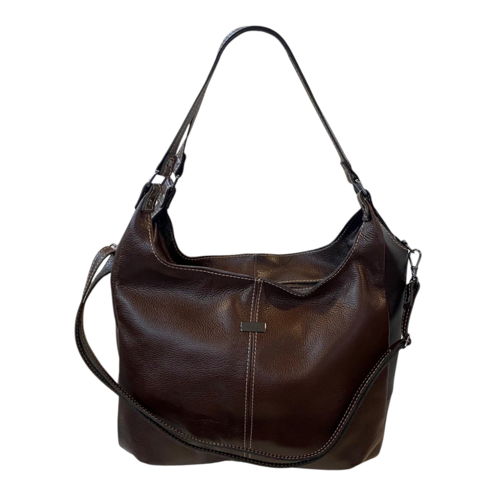 Bolsa Feminina Hobo Couro Legítimo Ombro E Transversal Luxo - Imagem 44