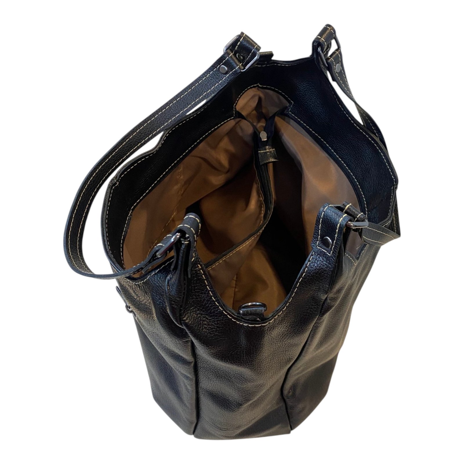 Bolsa Feminina Hobo Couro Legítimo Ombro E Transversal Luxo - Imagem 33