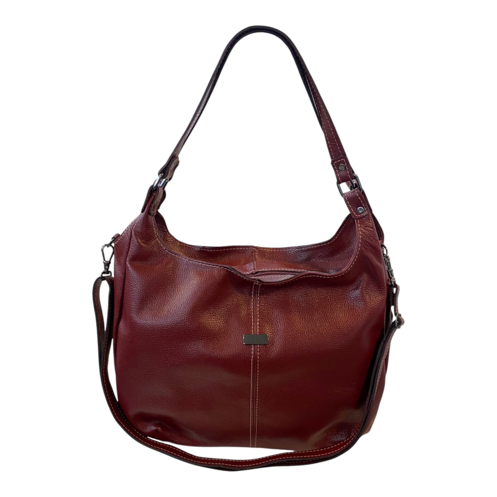 Bolsa Feminina Hobo Couro Legítimo Ombro E Transversal Luxo - Imagem 25