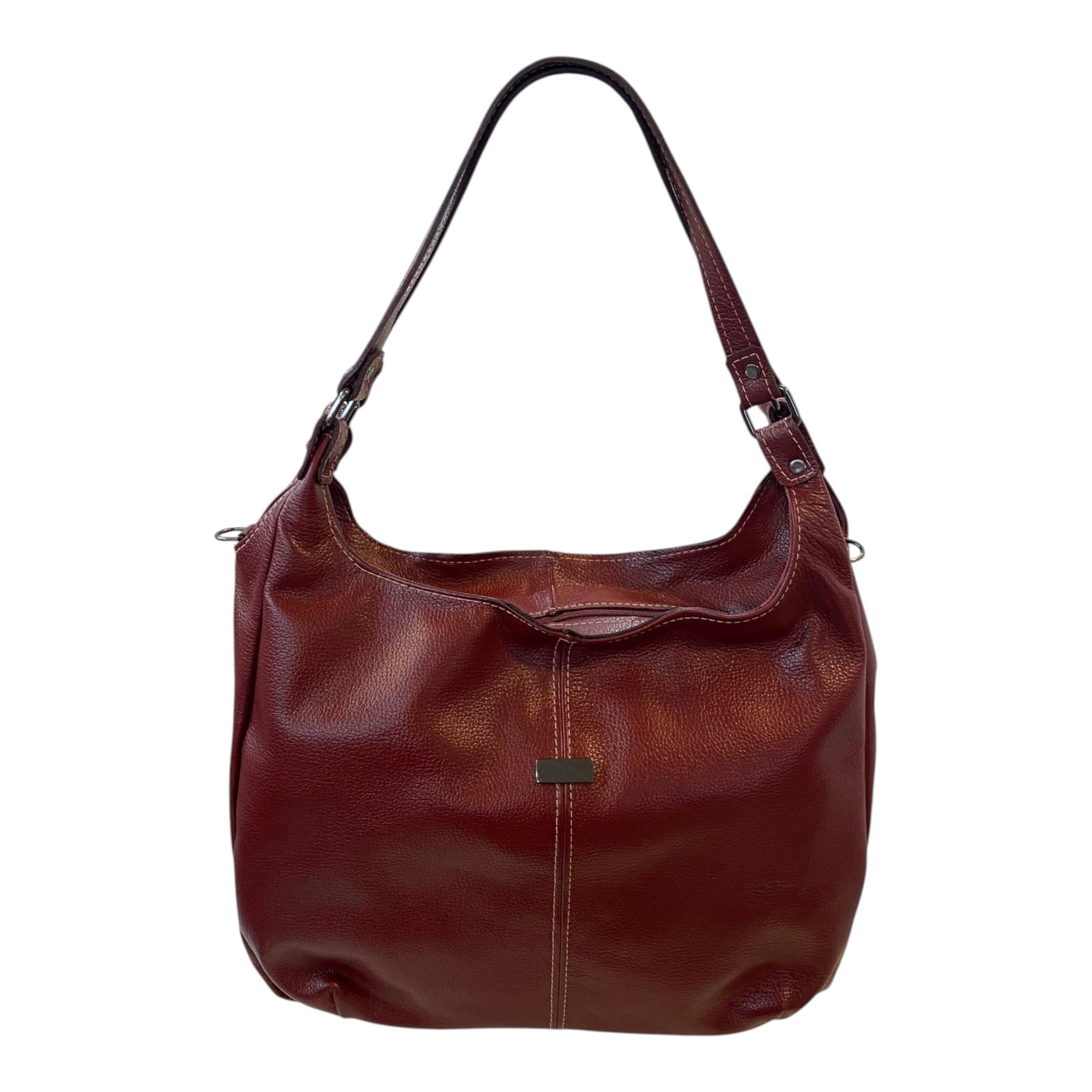 Bolsa Feminina Hobo Couro Legítimo Ombro E Transversal Luxo - Imagem 24