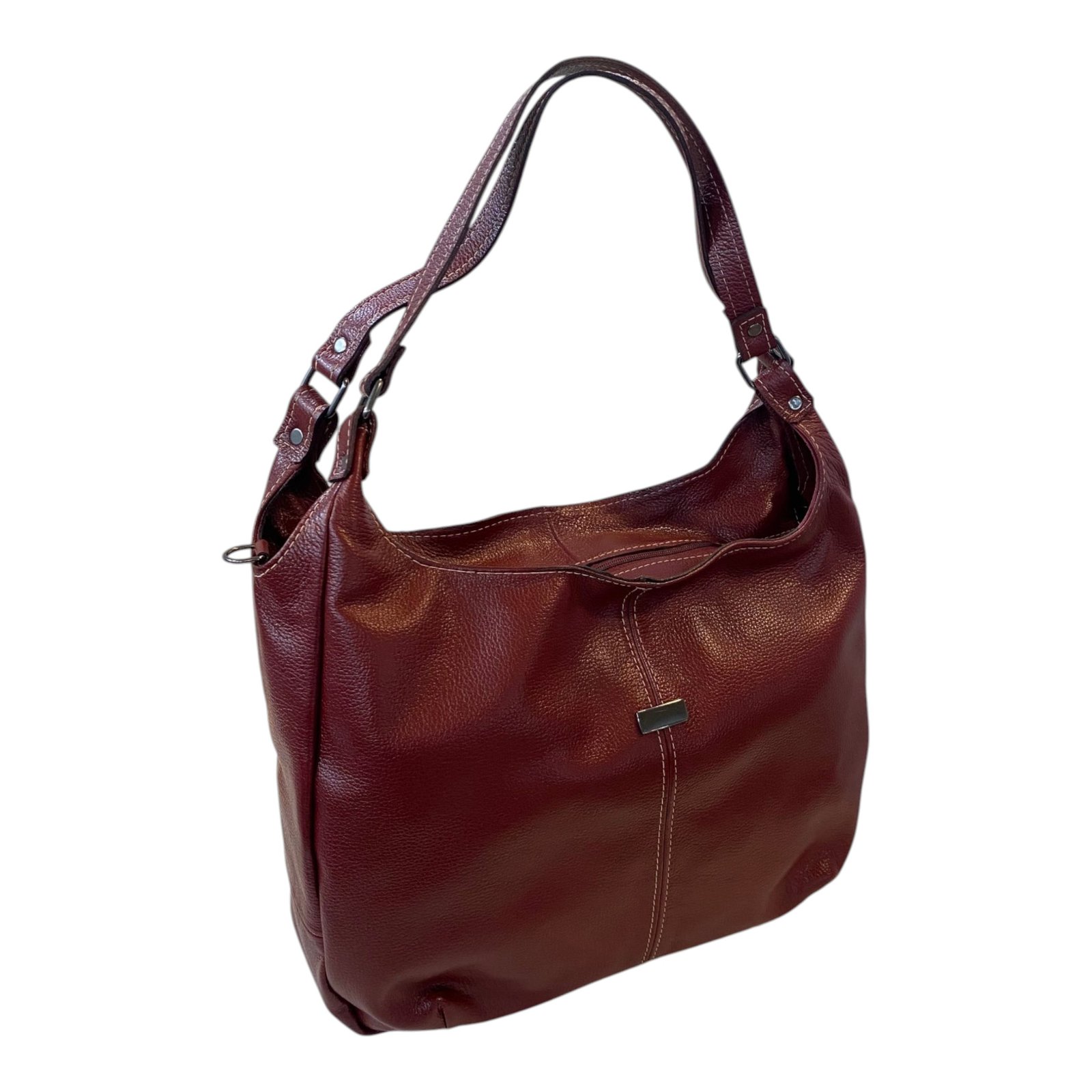 Bolsa Feminina Hobo Couro Legítimo Ombro E Transversal Luxo - Imagem 23