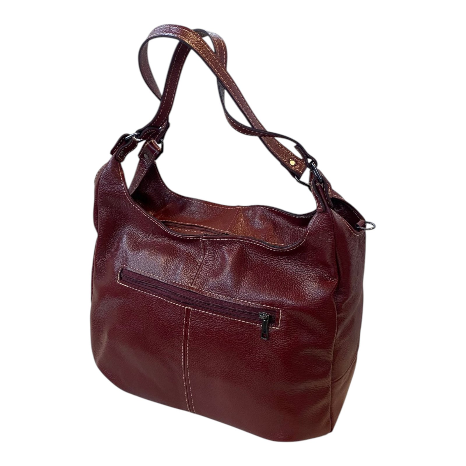 Bolsa Feminina Hobo Couro Legítimo Ombro E Transversal Luxo - Imagem 21