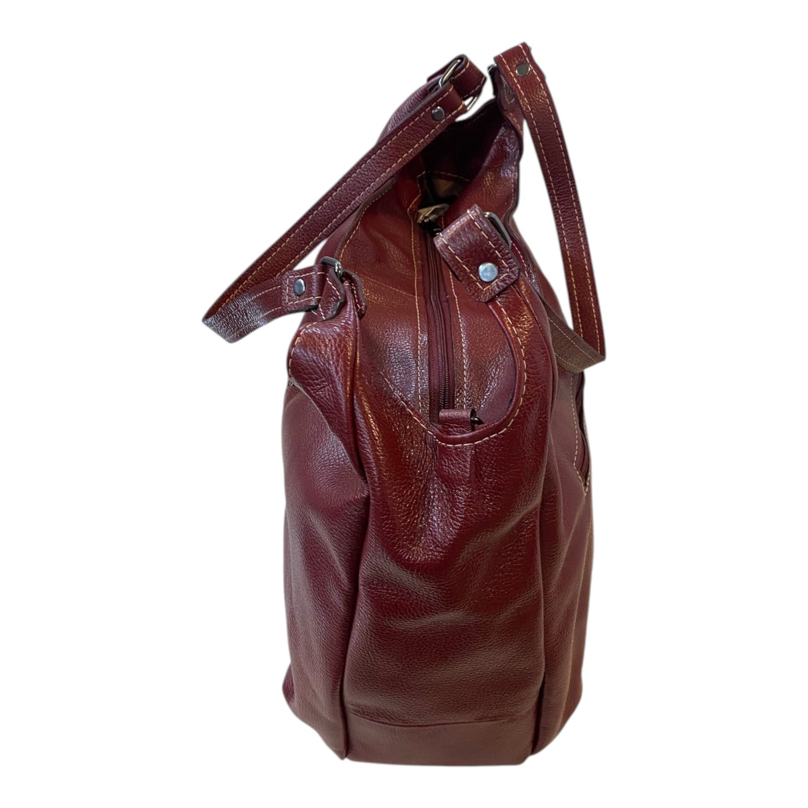 Bolsa Feminina Hobo Couro Legítimo Ombro E Transversal Luxo - Imagem 20