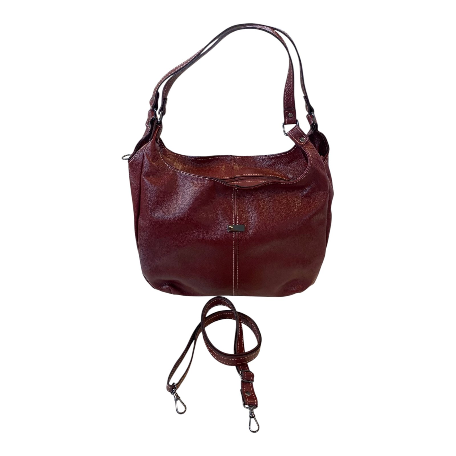 Bolsa Feminina Hobo Couro Legítimo Ombro E Transversal Luxo - Imagem 19