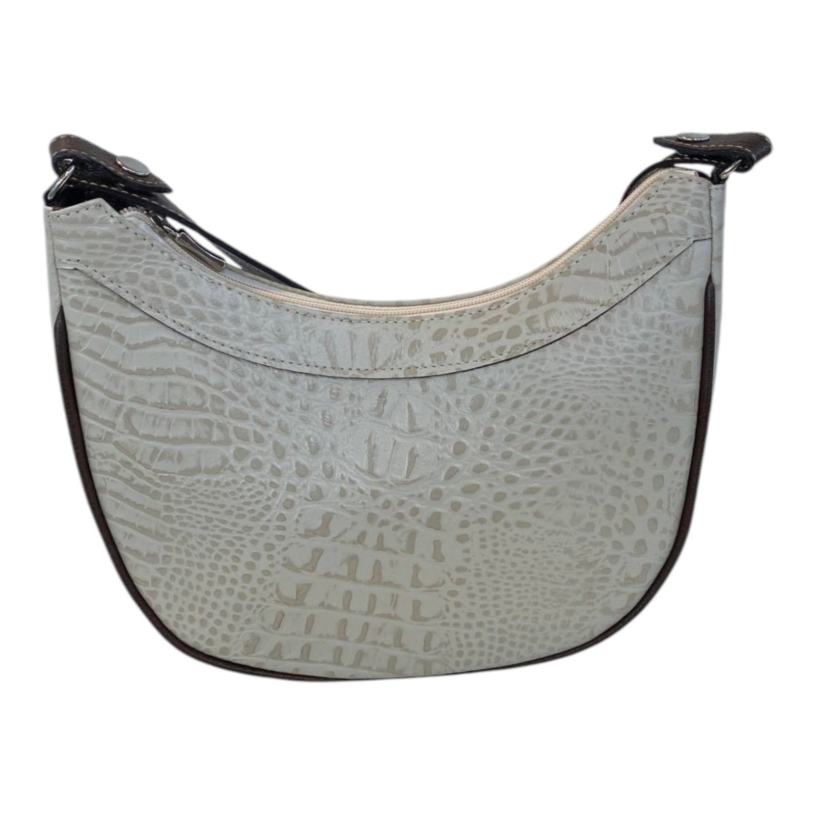 Bolsa Meia Lua Couro Bovino Média Ombro Social Festa Croco - Imagem 33
