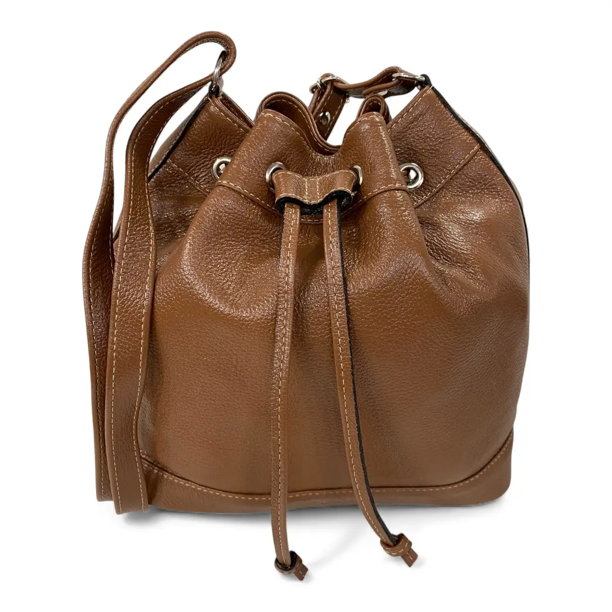 Bolsa Feminina Couro Legitimo Transversal Saco Saquinho Lisa Moda - Imagem 31