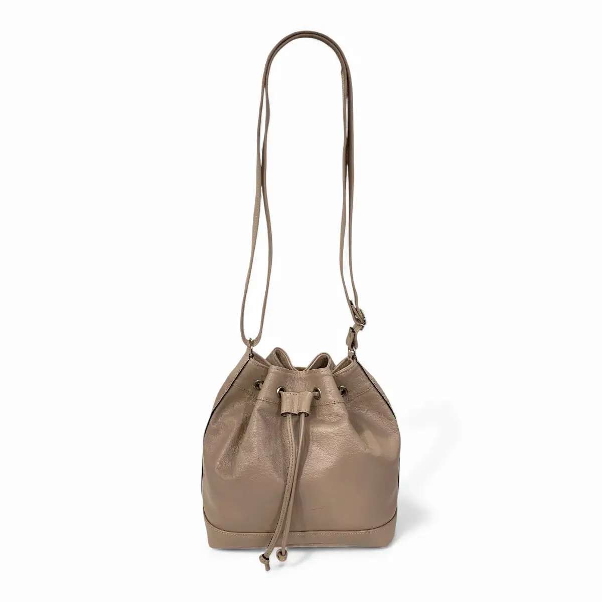 Bolsa Feminina Couro Legitimo Transversal Saco Saquinho Lisa Moda - Imagem 23