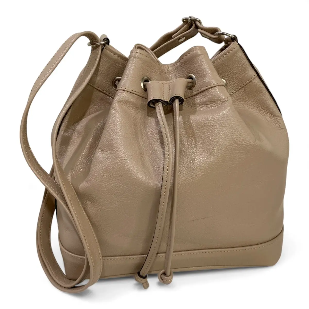 Bolsa Feminina Couro Legitimo Transversal Saco Saquinho Lisa Moda - Imagem 39
