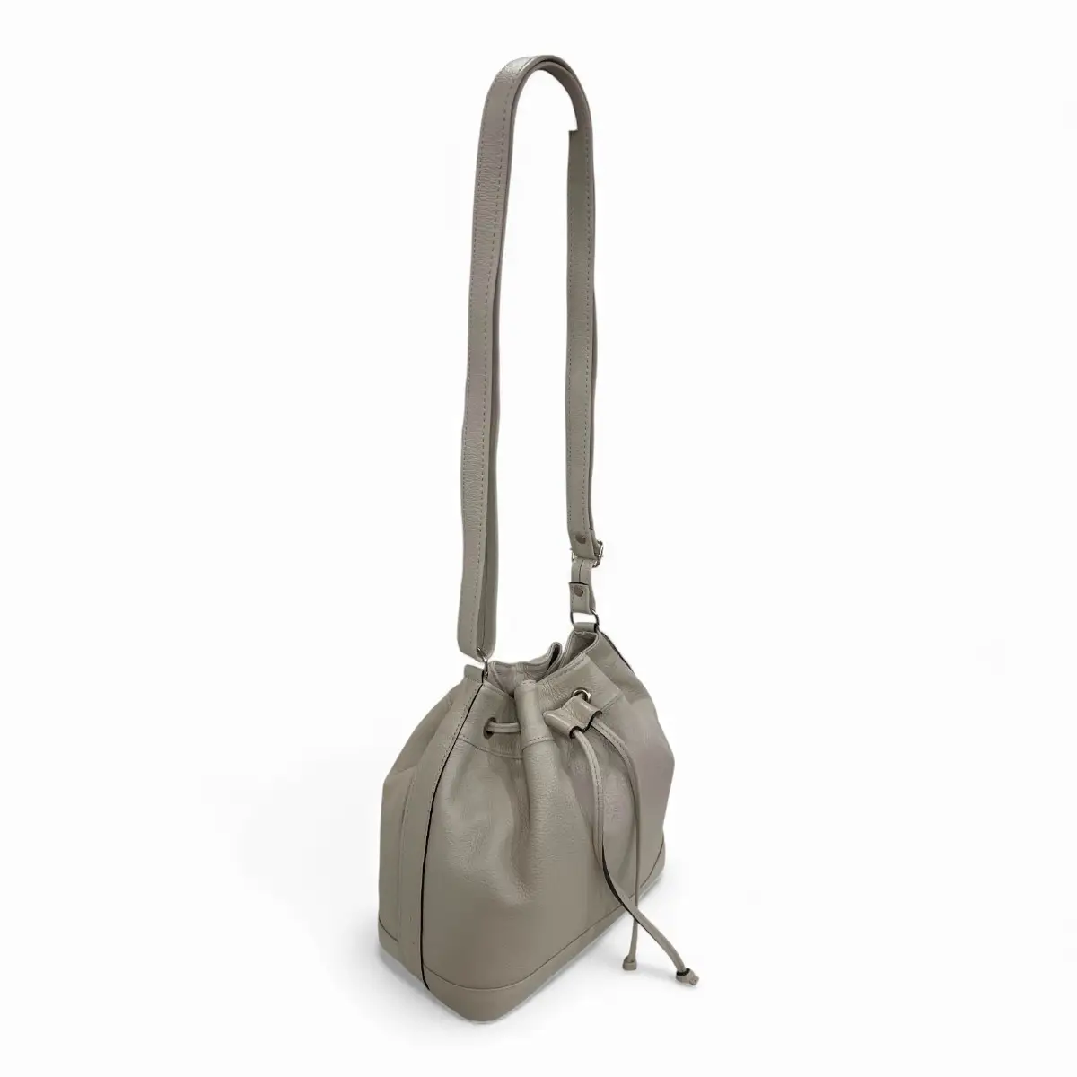 Bolsa Feminina Couro Legitimo Transversal Saco Saquinho Lisa Moda - Imagem 29