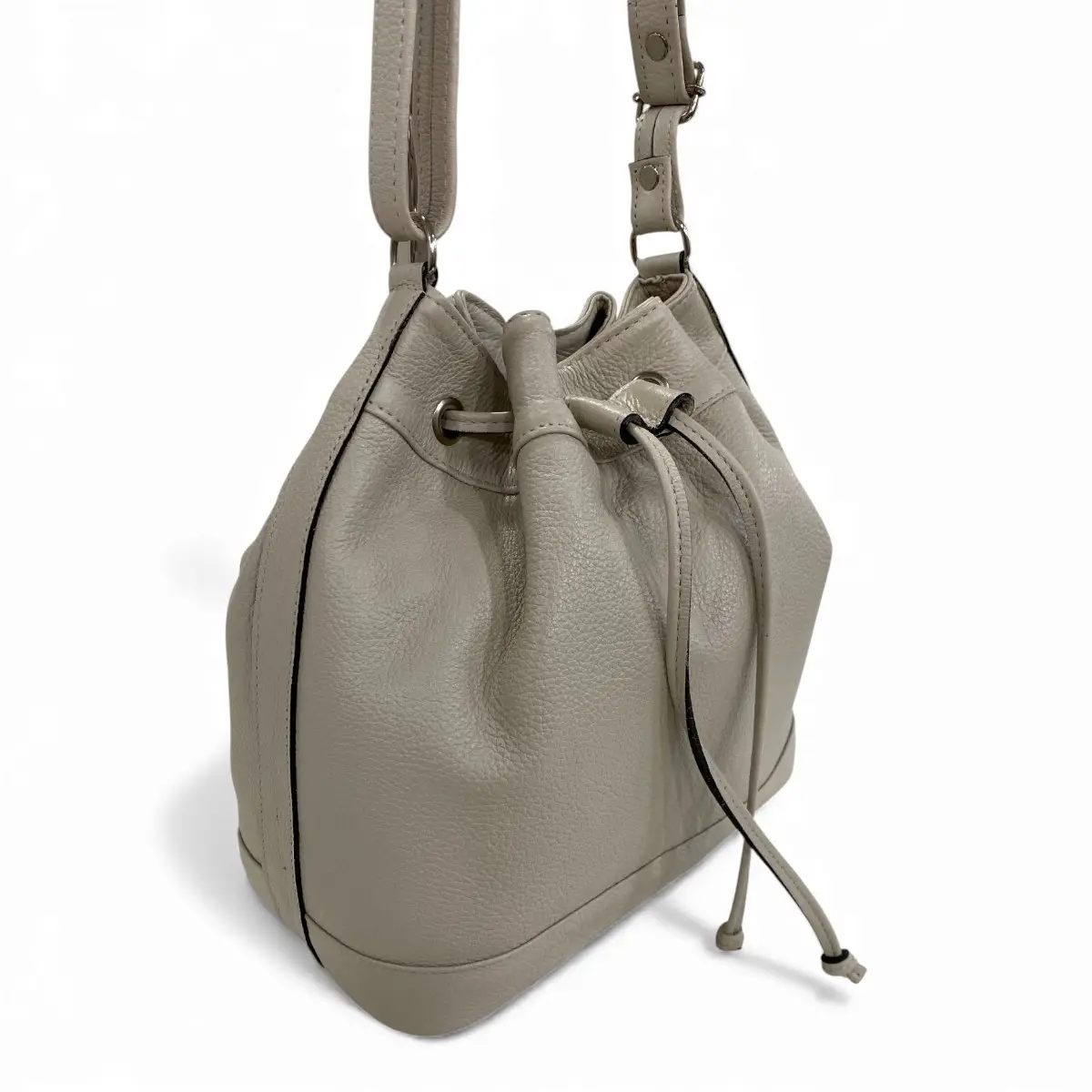 Bolsa Feminina Couro Legitimo Transversal Saco Saquinho Lisa Moda - Imagem 46