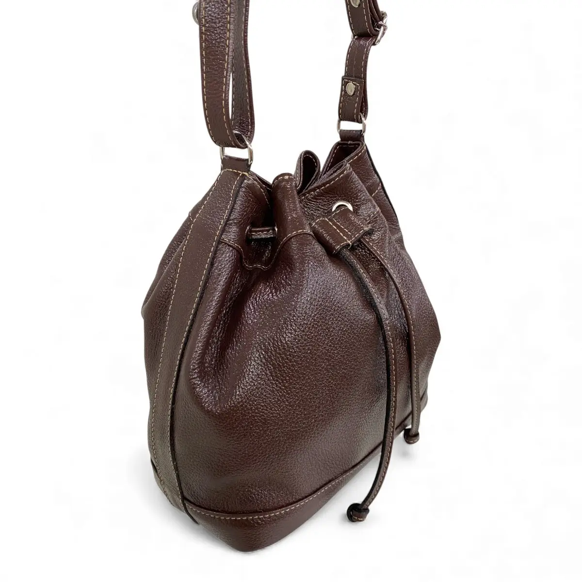 Bolsa Feminina Couro Legitimo Transversal Saco Saquinho Lisa Moda - Imagem 21