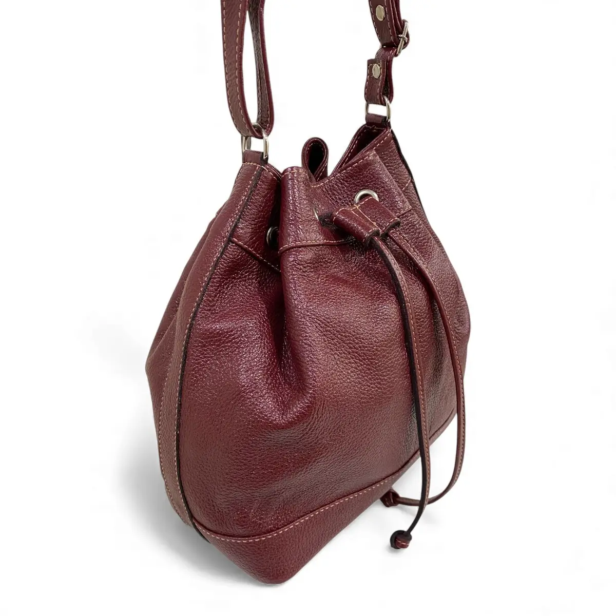 Bolsa Feminina Couro Legitimo Transversal Saco Saquinho Lisa Moda - Imagem 34